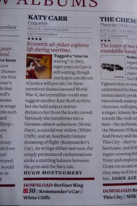 Katy Carr's 'Coquette' 4**** review in Q 