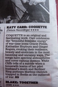 Katy Carr's 'Coquette' 4**** Daily Express Review